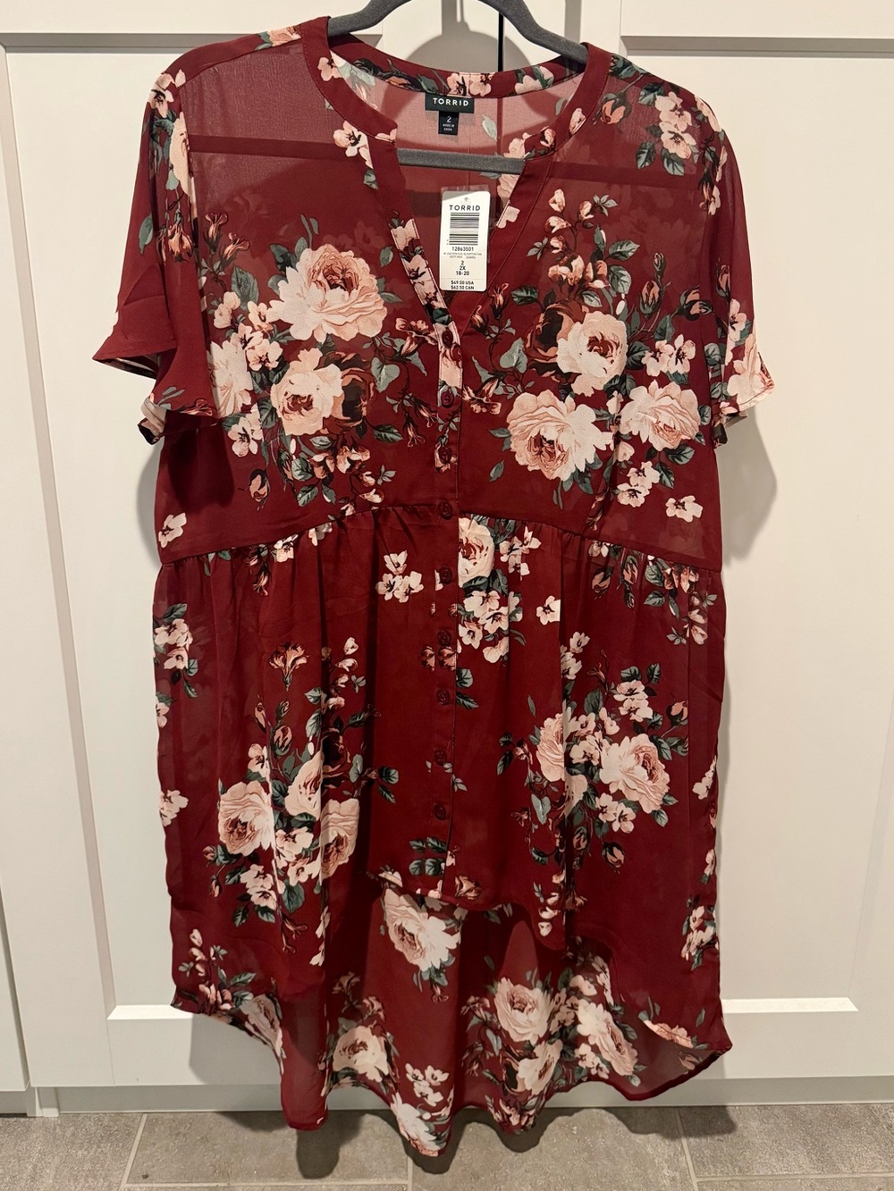 Torrid Chiffon Floral Tunic